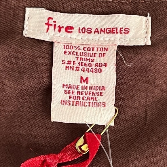 Fire Los Angeles Brown and White Halter Dress size M   New With Tags - Picture 7 of 12